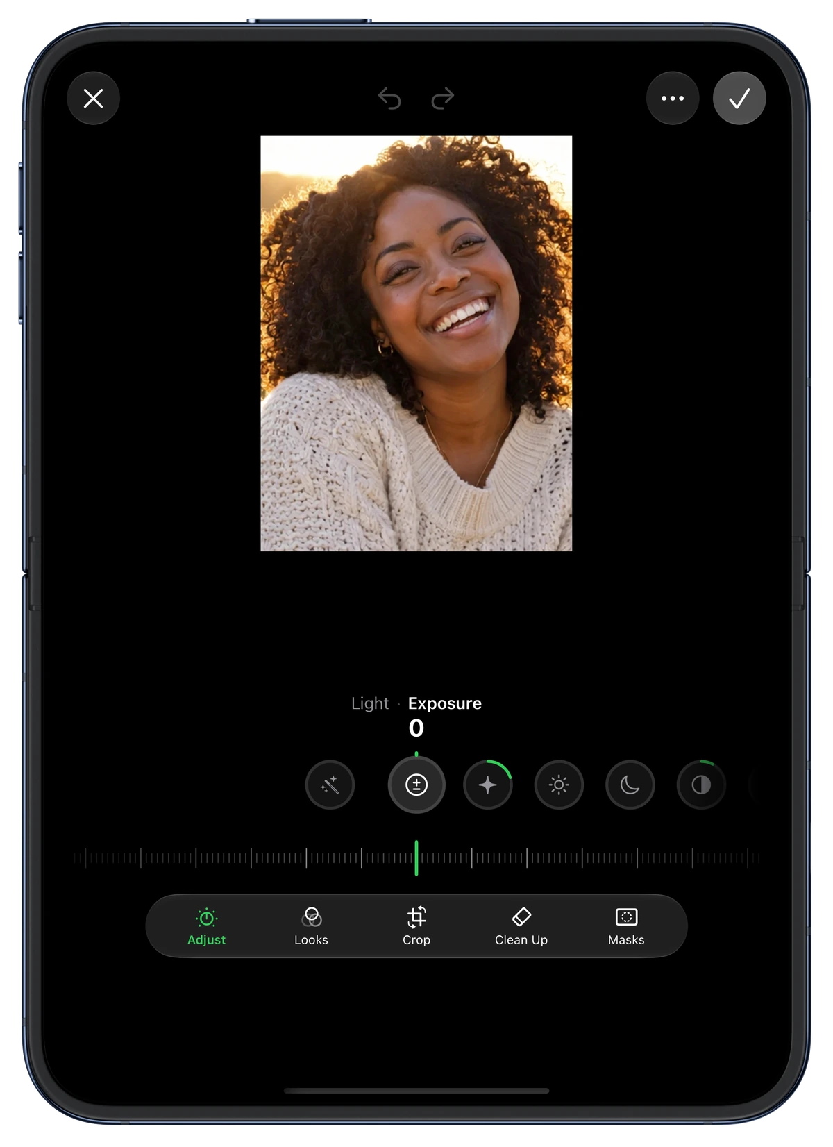 Editor on iPhone Duo