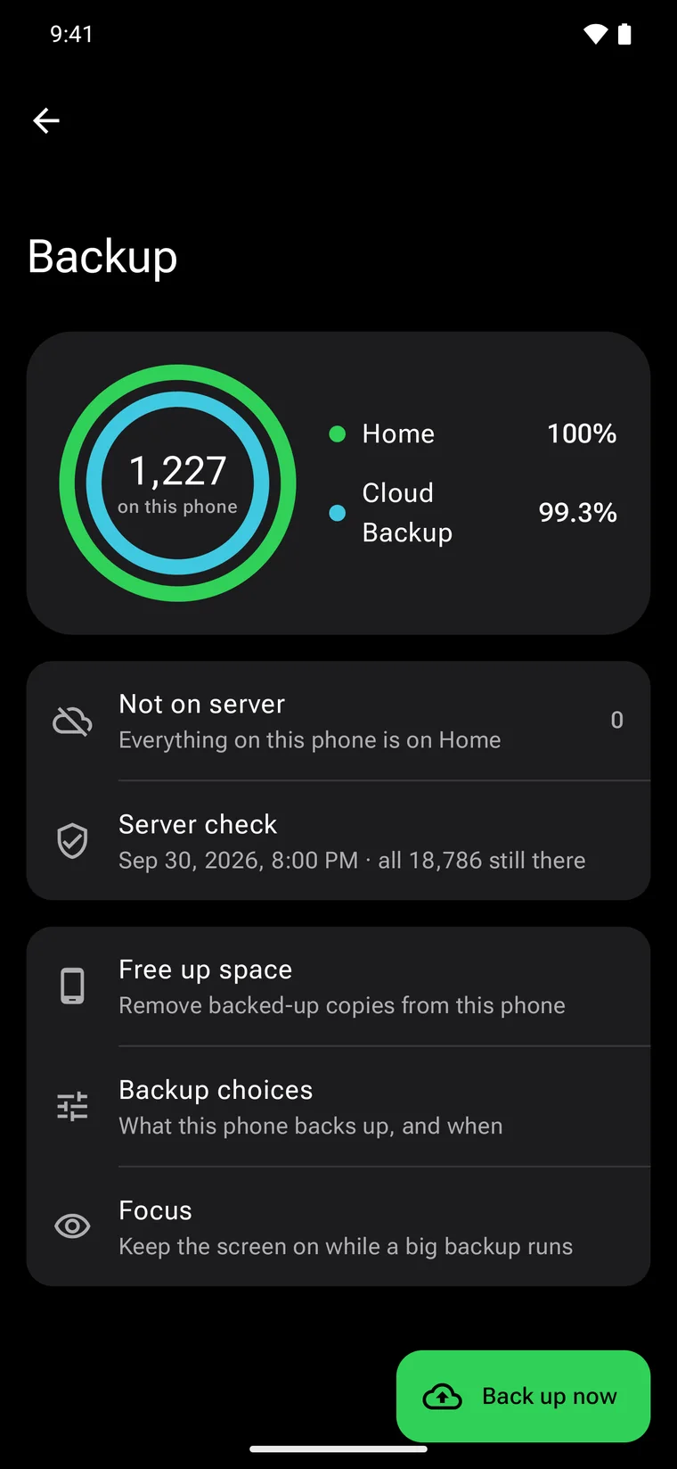 Backup on Android