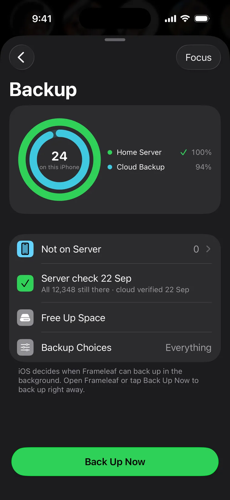 Backup rings on iPhone