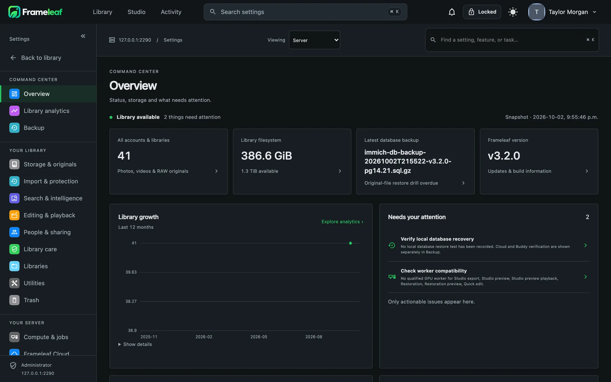 Command Center overview